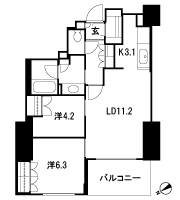 Floor: 2LD ・ K + SIC, the occupied area: 60.43 sq m, Price: 44,695,746 yen, now on sale