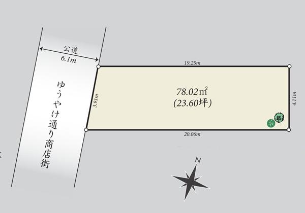 Compartment figure. Land price 43,800,000 yen, Land area 78.02 sq m