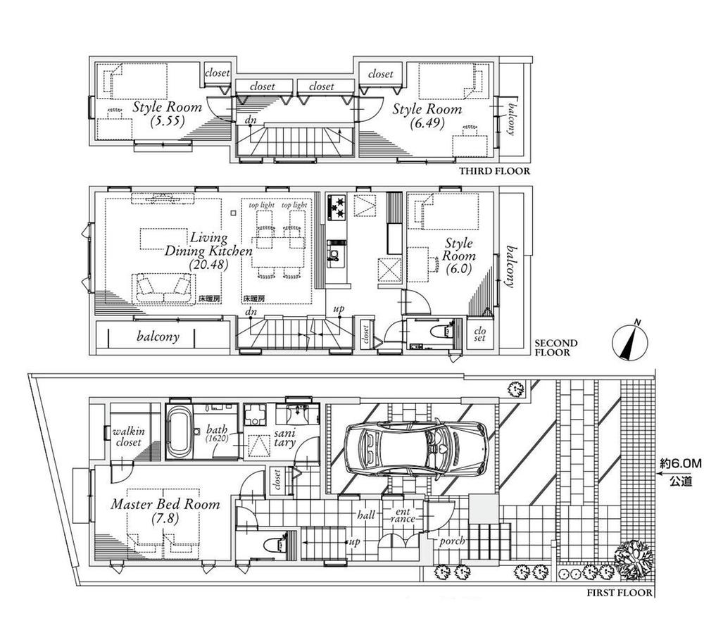 Floor plan. (A No. House), Price 93,800,000 yen, 4LDK, Land area 106.39 sq m , Building area 134.82 sq m