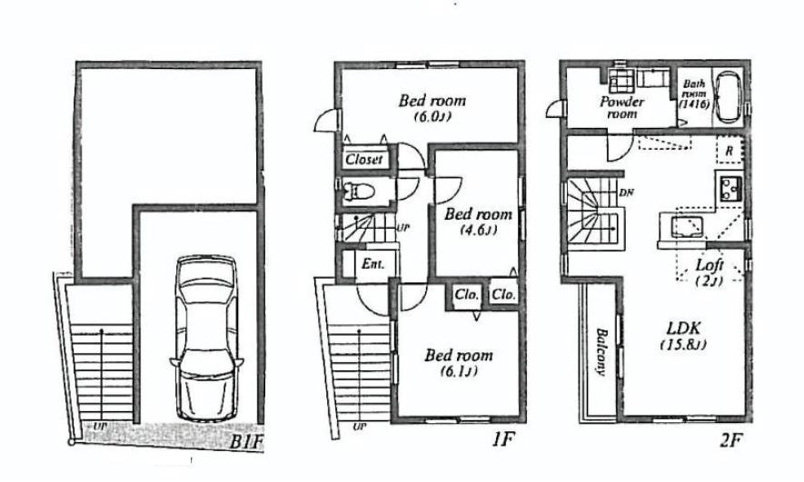 Floor plan. 51,800,000 yen, 3LDK, Land area 72.53 sq m , Building area 89.62 sq m