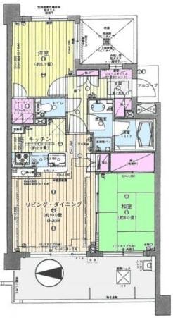 Floor plan. 2LDK, Price 29,800,000 yen, Footprint 58.2 sq m , Balcony area 12.6 sq m 2LDK + W 6.1 Pledge to the Western-style, There is a spacious walk-in closet. Also, Balcony is 12.60 sq m Ariyutori space! !