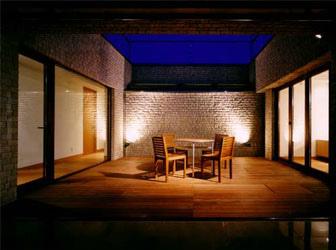 Building plan example (Perth ・ Introspection). reference Feel the nature of light and wind, Terrace space with a calm.