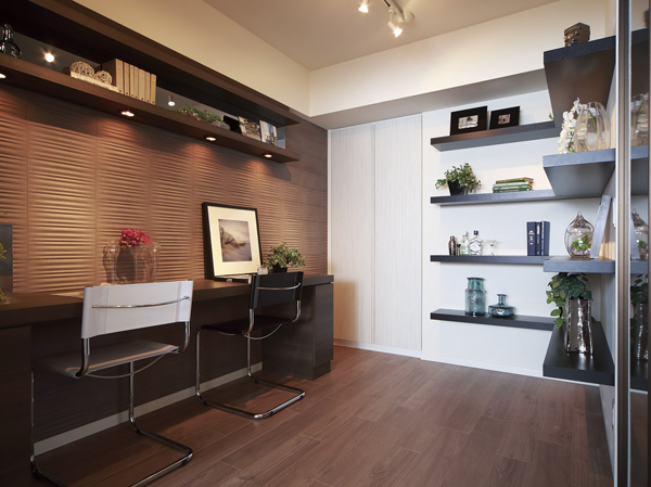 Interior.  [Hobby Room] Provided the Western is next to the living-dining room, It can also be used as a den or hobby room. When brought back to work from the office, It will also be in the work space that can be devoted to work without hesitation to family.