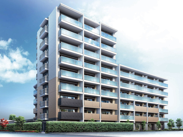 Buildings and facilities. Nestled in tomorrow in front of the station, New landmark. Sophisticated fine mansion landscape. Design plan Ya-conscious depth by shading, Of the three-layer structure color planning, By proportion balance a sense of stability, Directing the facade of the beautiful city. Bright from a distance, By sober deepen the profoundness approaches, Presence worthy of the new landmark has been building. (Exterior - Rendering ※ Those Rendering is that caused draw based on the drawings of the planning stage, In fact and might be different. )