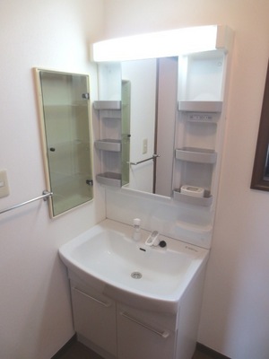 Washroom. Morning of preparation is a separate wash basin with a large mirror (Reference)
