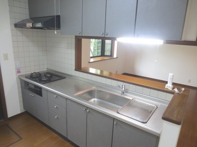 Kitchen. 3-burner stove of storage with grill often system kitchen (Reference)