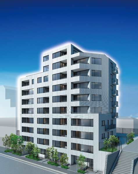 Shared facilities.  [Exterior - Rendering] Asakusa Toei a 3-minute walk from "Magome" station, Transportation convenience "Shinagawa" to the station 11 minutes. Come and go people since ancient times, While home to Tokyo arterial "one National Route", A large number of literati also loved calm area "Magome". To hand the mansion area of ​​the city of traffic convenience and upland, "Plessis Magome" is born. (Which was caused to draw based on the drawings, In fact a slightly different. Planting does not indicate the status of a particular season. Also, Tree species of planting, About the size has become a undetermined, It does not grow to about Rendering at the time of completion. )