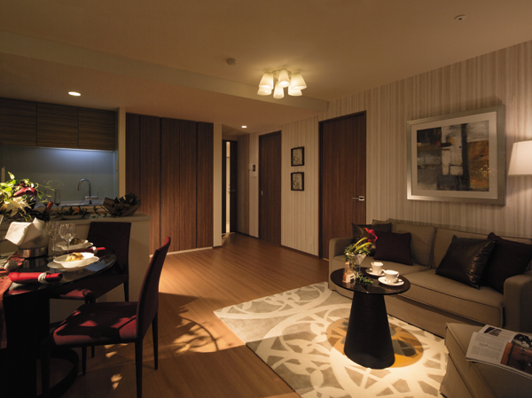 Interior.  [living ・ dining] Rich sunshine wide windows that invite. Disentangle heart, Refined interior. Deeply To sat down on the sofa, Relax forget all. Only because residence of city, In search of depth in the private space. My area feel the adults room, Gradually meet the mind.