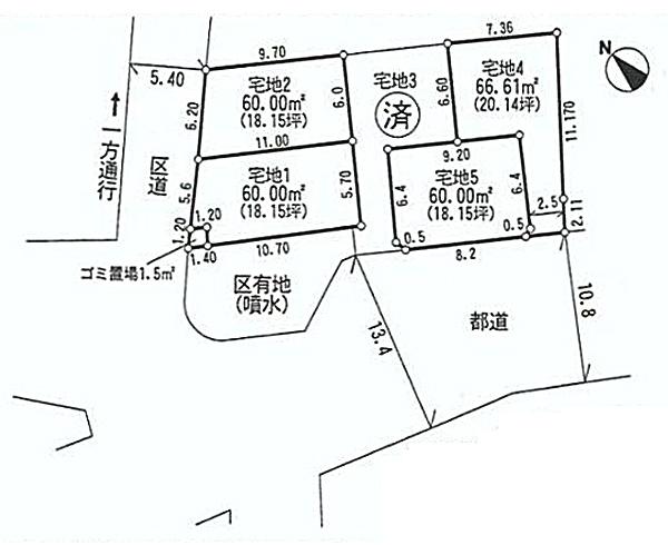 The entire compartment Figure. Wide width of the front road, It is the location of a feeling of opening.