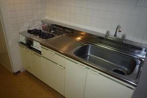 Kitchen. It is a gas stove 2-neck