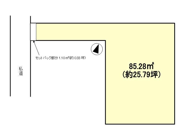 Compartment figure. Land price 26,800,000 yen, Land area 85.28 sq m
