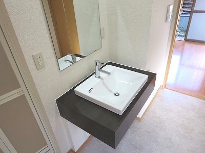 Washroom. Independent wash basin