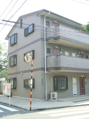 Building appearance. Station near Reinforced Concrete