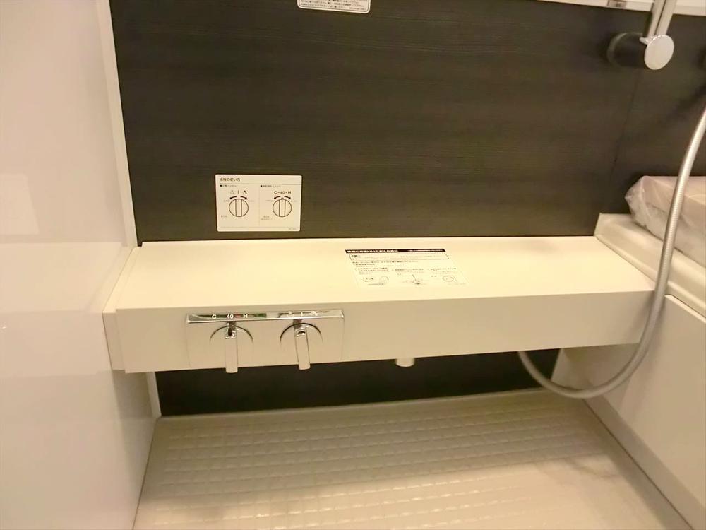 Bathroom. System bus with a shelf equipped
