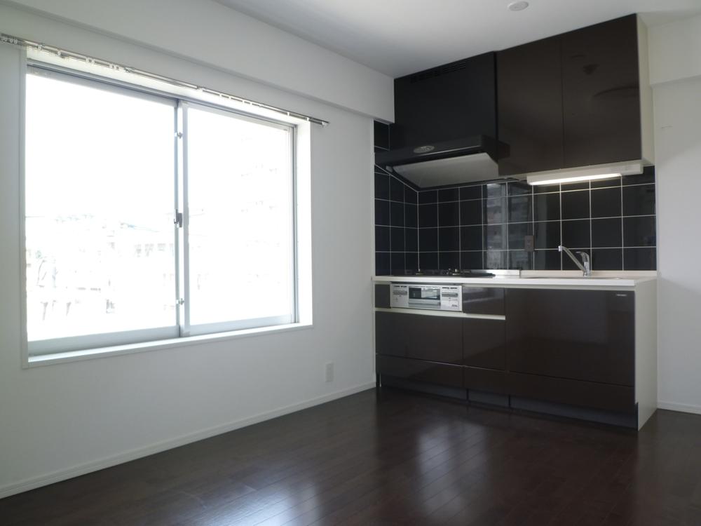 Kitchen. Bright kitchen with a window