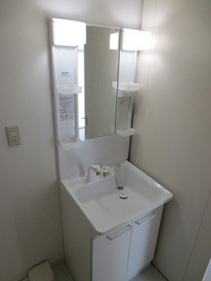 Washroom. Happy independence washbasin