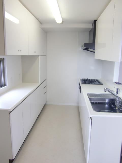 Kitchen. There is a window in the kitchen, You can ventilation. Usability good in storage lot! With water purifier!