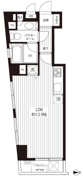 Floor plan. Price 16.8 million yen, Occupied area 33.08 sq m , Balcony area 3.03 sq m