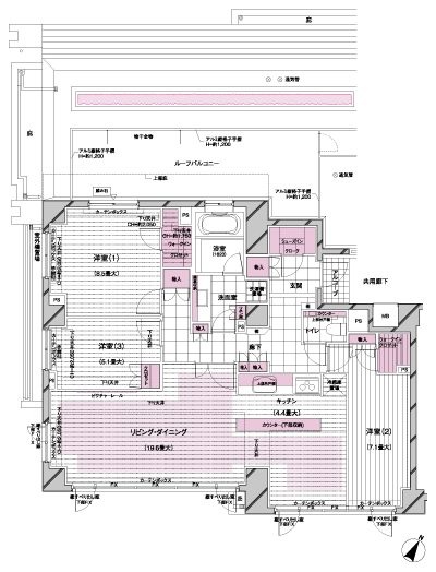 Floor: 3LDK + 2WIC + SIC, the occupied area: 105.64 sq m, Price: 150 million yen, currently on sale