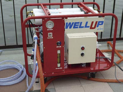 earthquake ・ Disaster-prevention measures.  [Emergency drinking water generation system "WELL UP mini"] "WELL UP (well up) mini" is, This is a system that uses a polymer RO (reverse osmosis) membrane. And water from fire protection water tank in the event of, Supply drinking water and filtered to speedy. Maximum daily 4.8t ・ It can supply about 1,600 worth of drinking water. Also, So that it can be operated even if cut off the supply of electricity, It has adopted a generator to a power source. (Same specifications)