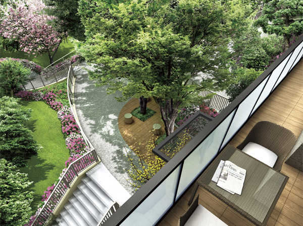 Buildings and facilities. Including the Green Garden, Guest rooms, Children's Room, etc., Shared facilities has been enhanced. In addition there is a 24h dust station on each floor in addition, Hotel-like concierge services, etc. is also carried out, It is equipped with the stage of the comfortable life. (Green Garden Rendering)