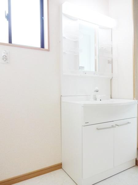 Wash basin, toilet.  ※ Building 2 ※  Convenient Vanity in a busy morning Bright powder room where the light is coming through the window