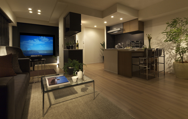 Living.  [Living space to produce a high-quality relaxation] As the center of the house, Living with the aim of space of the room to play the joy of living ・ dining. While surrender to the sense of openness, It is a high-quality space to enjoy a pleasant time.  ※ Indoor photos all model room F type menu plan (paid ・ Application deadline Yes). Some optional specifications (paid ・ Including the application deadline Yes).