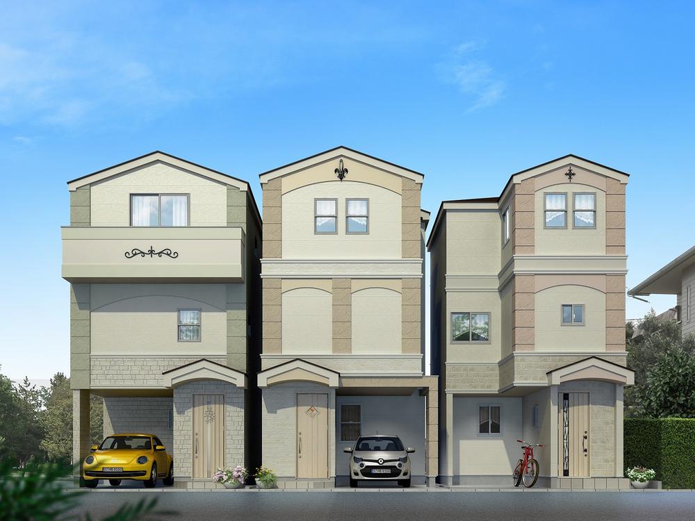 Rendering (appearance). The concept is "Natural Harmony", Since the park is adjacent, We tones and natural pale colors.