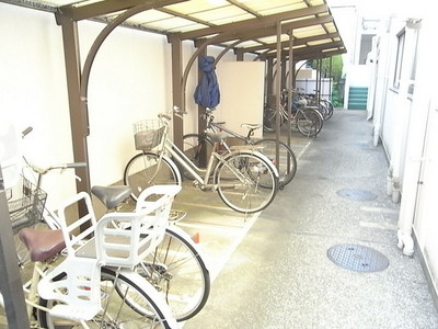 Parking lot. Bicycle-parking space