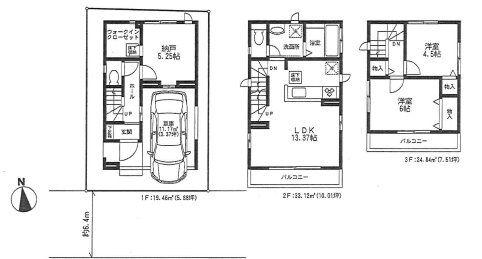 Floor plan. 40,800,000 yen, 2LDK+S, Land area 56.11 sq m , Building area 88.59 sq m