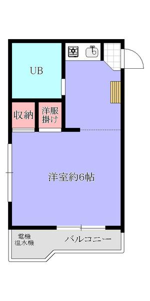 Floor plan. 1K, Price 7.8 million yen, Occupied area 20.52 sq m , Balcony area 2.82 sq m