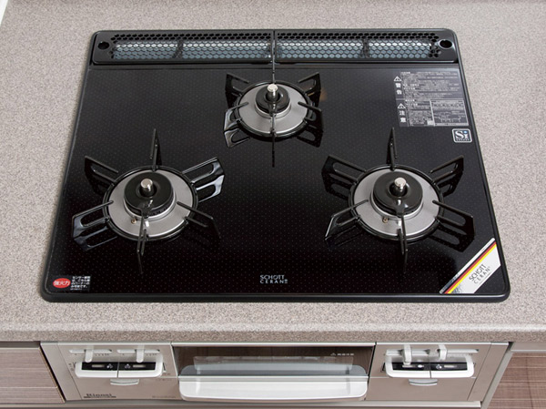 Kitchen.  [Glass top stove] beautifully, Excellent durability, CARE only wipe a quick also adopted a simple glass top stove. (Less than, Published photograph of the same specifications)