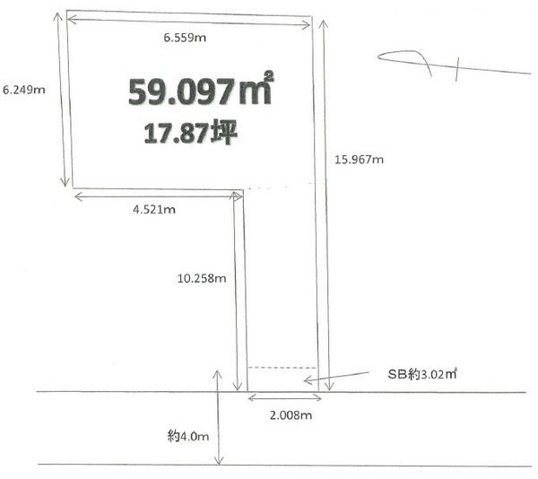 Compartment figure. Land price 24.5 million yen, Land area 59.97 sq m