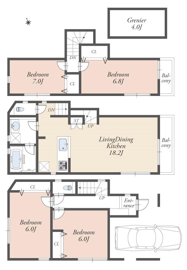 Other building plan example. A compartment reference plan