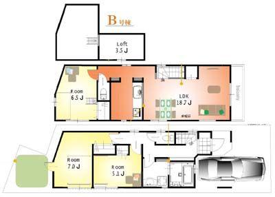 Floor plan. 44,800,000 yen, 3LDK, Land area 77.05 sq m , Building area 84.1 sq m