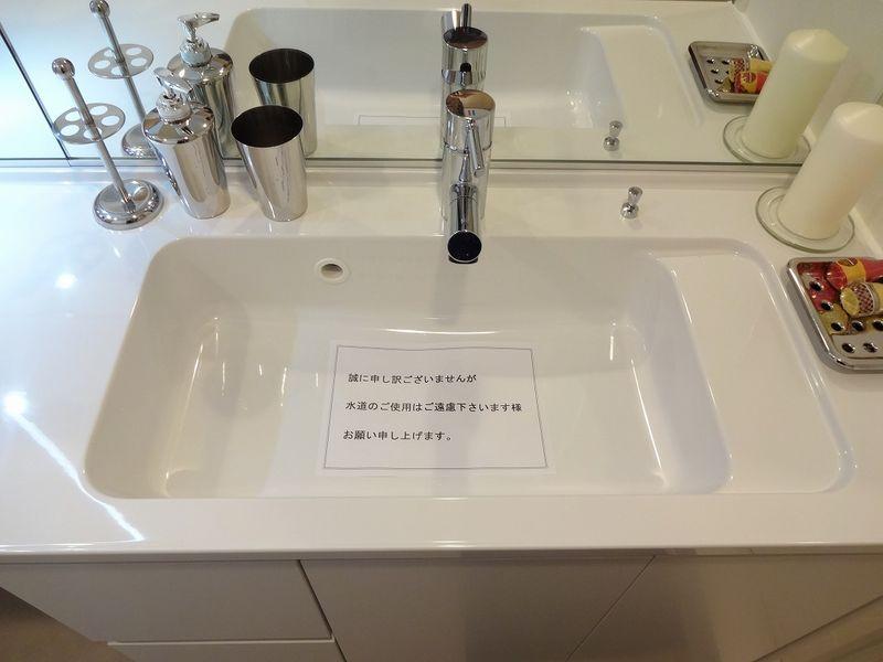 Wash basin, toilet. Bathroom vanity