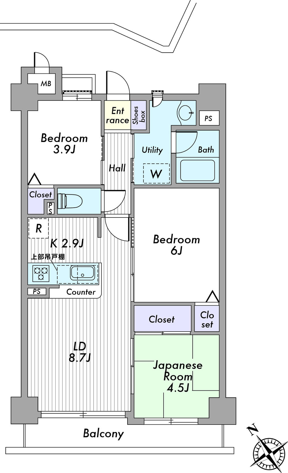Floor plan. 3LDK, Price 31,800,000 yen, Occupied area 57.49 sq m , Balcony area 6.56 sq m renovation plan.  [Cross exchange, Exchange from the living room carpet flooring, Tatami (Omotegae), etc.] Cross You can choose your favorite Off.