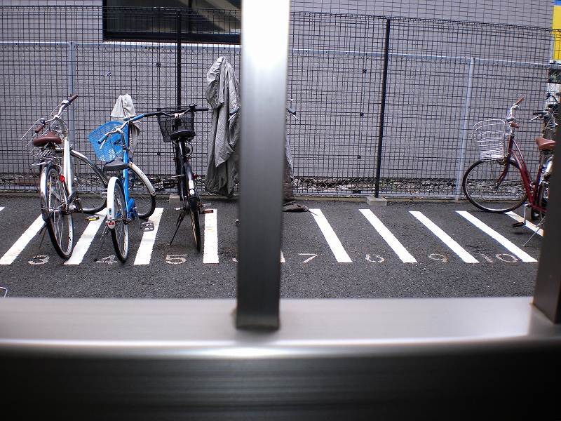 Parking lot. Bicycle-parking space