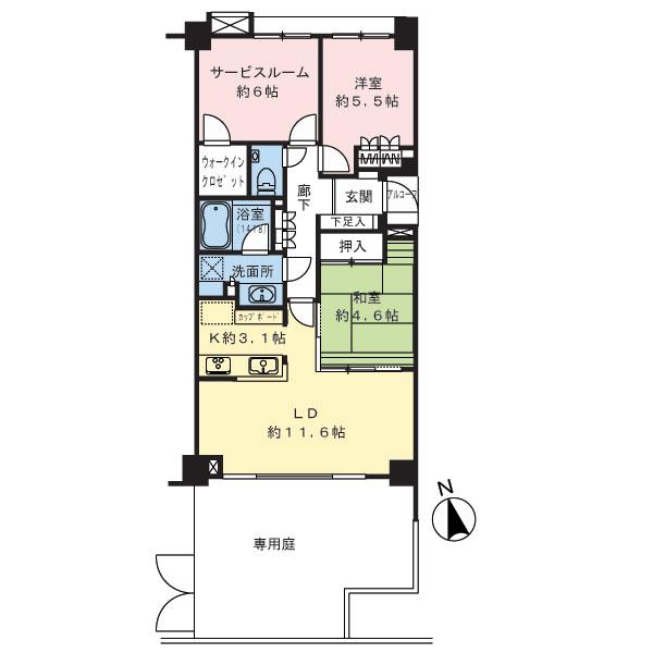 Floor plan. 2LDK + S (storeroom), Price 40,800,000 yen, Occupied area 72.05 sq m