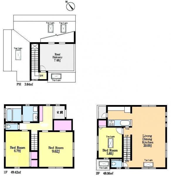 Floor plan. 75,800,000 yen, 3LDK, Land area 114.9 sq m , Building area 101.32 sq m