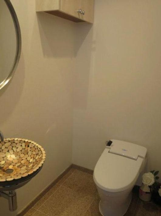 Toilet. Toilets with hand-washing also field