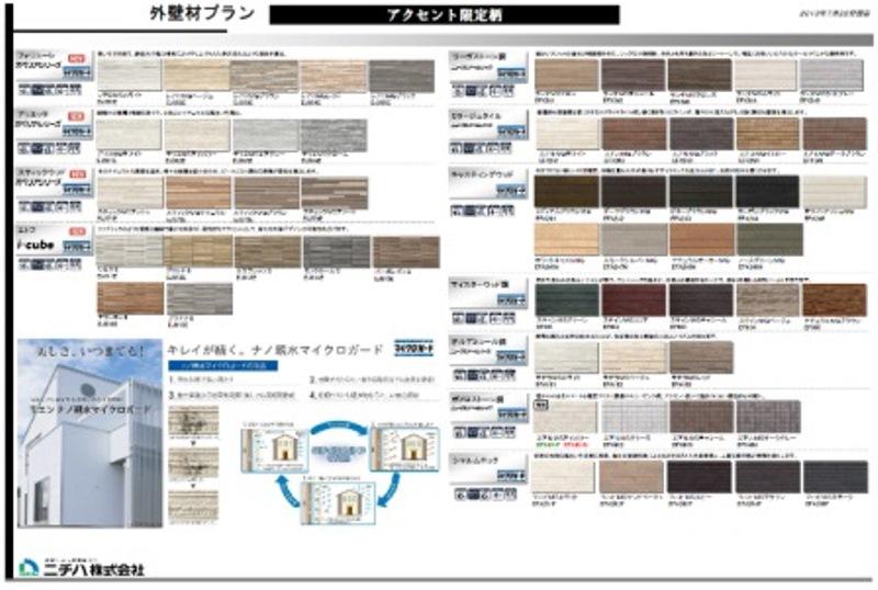 Building plan example (exterior photos). Outer wall example