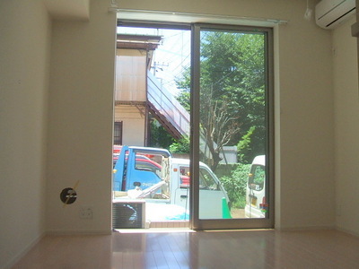 Living and room. Bright colors of the floor