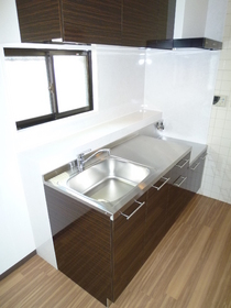 Kitchen. There is a window in the kitchen