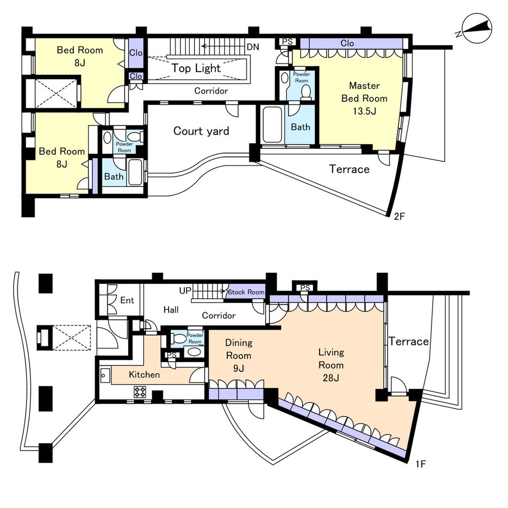 Floor plan. 3LDK, Price 79,800,000 yen, Footprint 198.58 sq m , Balcony area 27 sq m