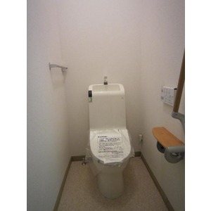 Toilet. Hot water cleaning function with toilet seat