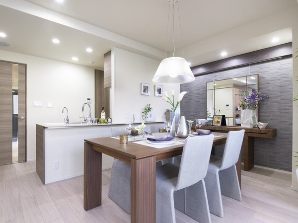 Wall of eco-carat beautiful dining