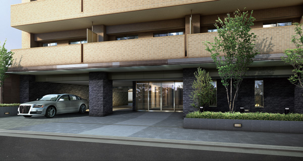 Shared facilities.  [Entrance Rendering CG] Taking advantage of the environment that is adjacent to the hills with lush greenery that has been nurtured in the deep history, Was aimed at space development, such as can feel also the comfort to those who live here. Also the flavor of the mansion district of Kugahara Metropolitan Unoki By the design, such as this residence is inherit, Through the long years it has been the image of the appearance, such as be a part of the city landscape.