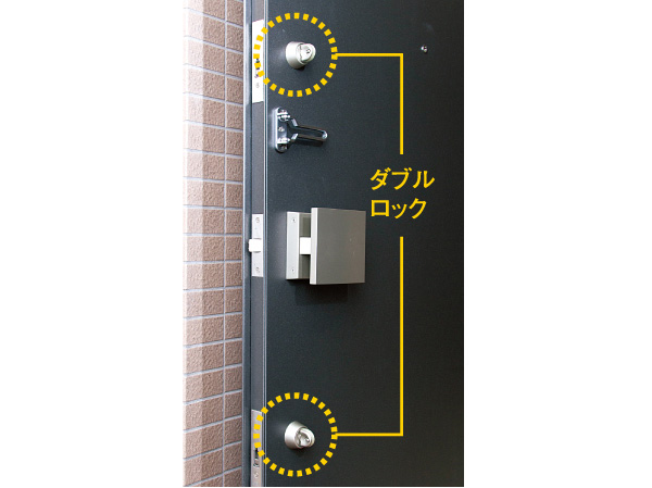 Security.  [Double Rock] It has adopted a double lock with enhanced crime prevention by providing a cylinder up and down two places.