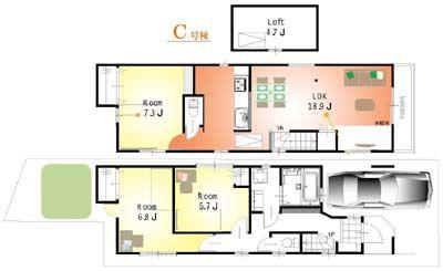 Floor plan. 44,800,000 yen, 3LDK, Land area 80.71 sq m , Building area 86.82 sq m